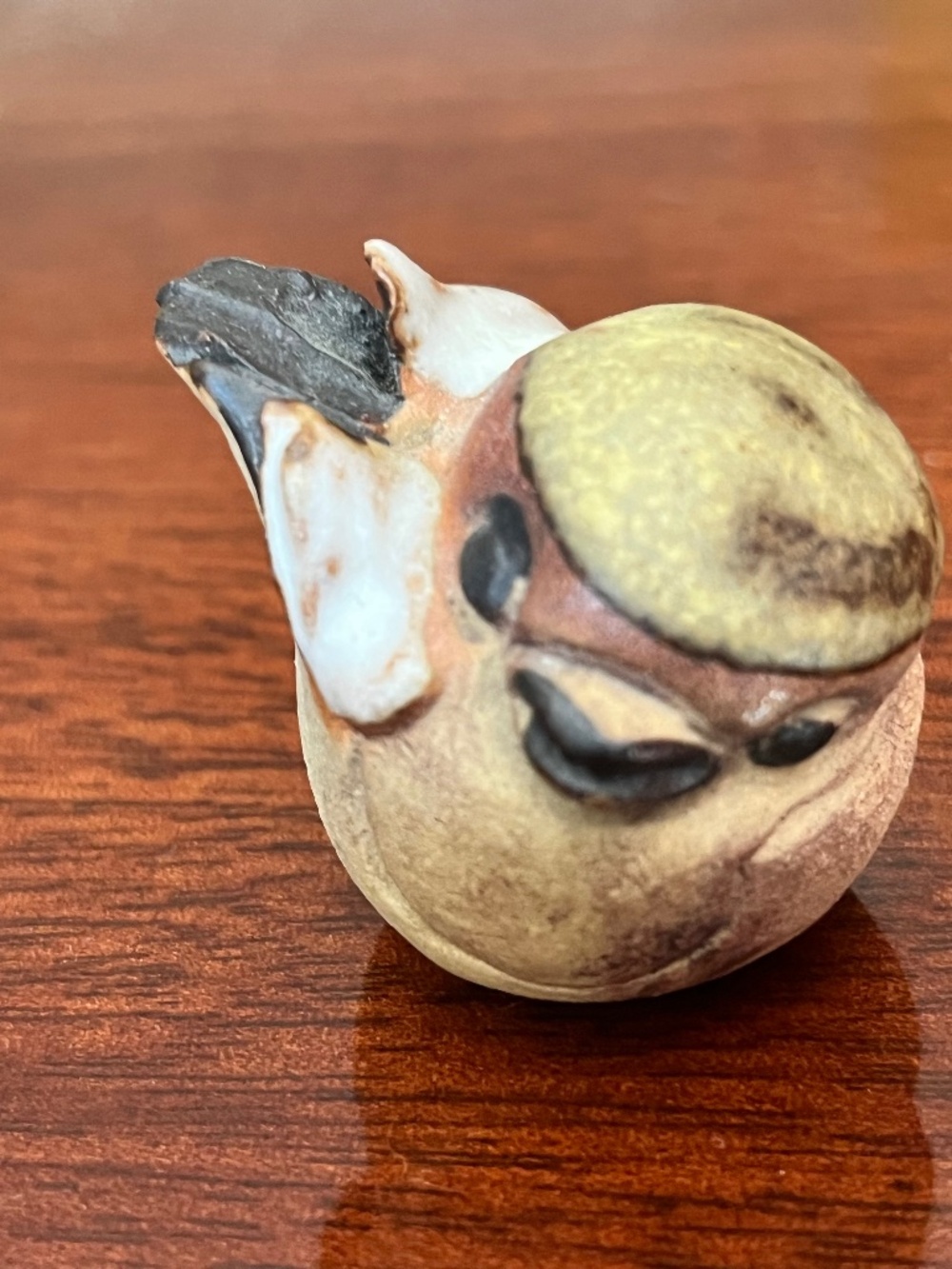 Vintage Tremar UK Baby Bird Pottery Figurines Pair | 1970s Stone: sold as a pair
